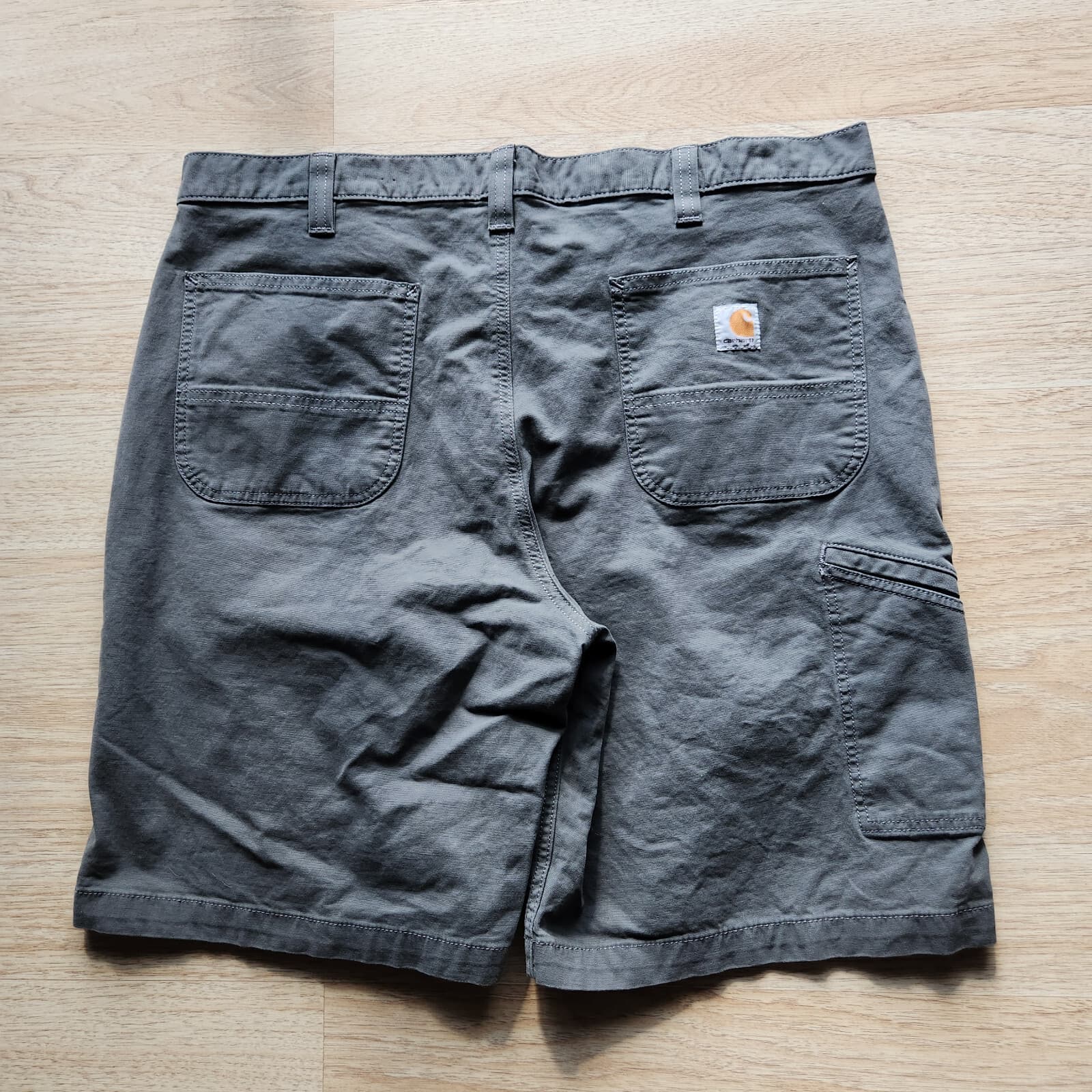 Carhartt Relaxed Fit Ripstop Work Utility Shorts Zip Duck Canvas Grey Men's 40 - Thumbnail 3