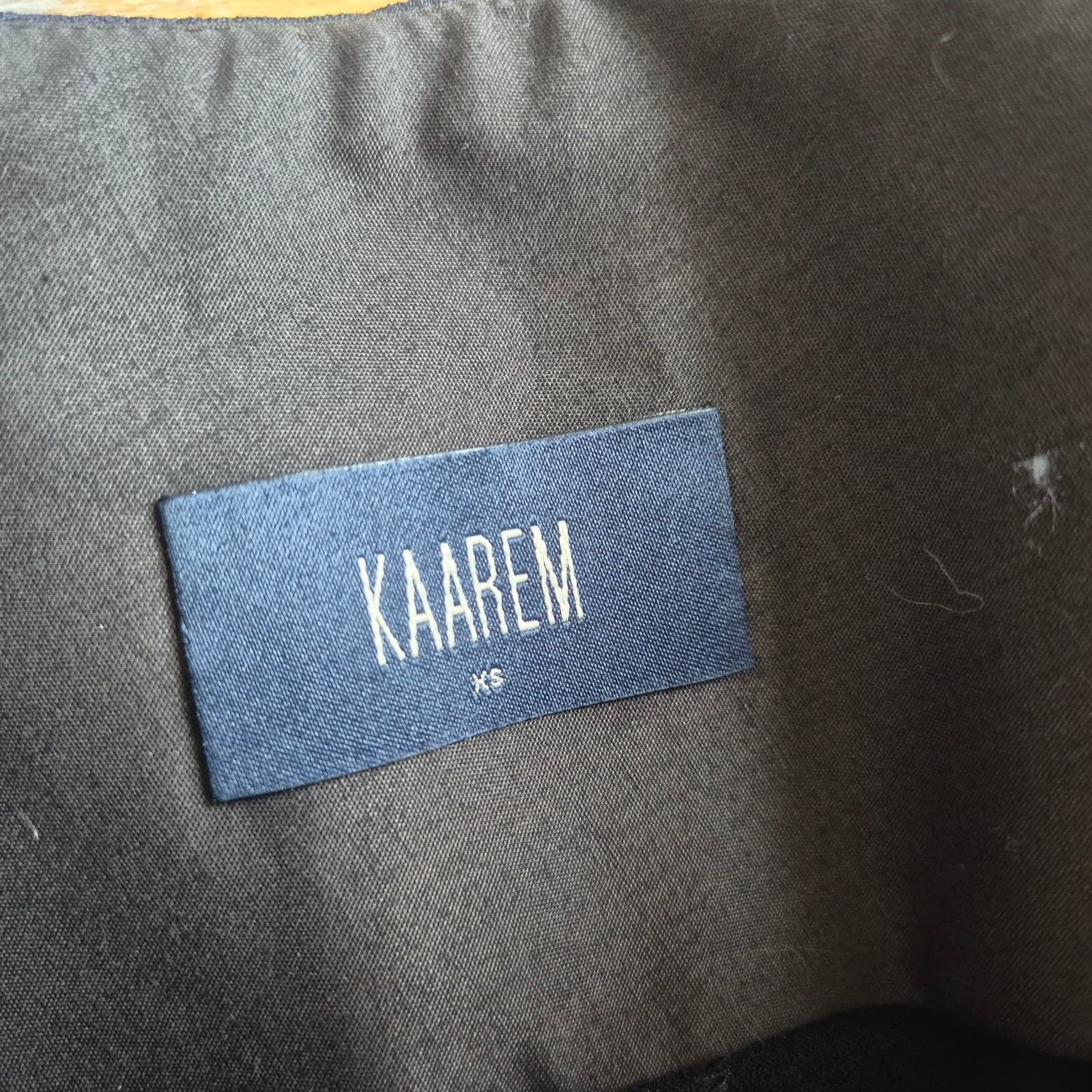Kaarem Sua Tapered Trouser High Waist Relaxed Fit Cropped Pocket Zip Black Sz.XS - Thumbnail 11