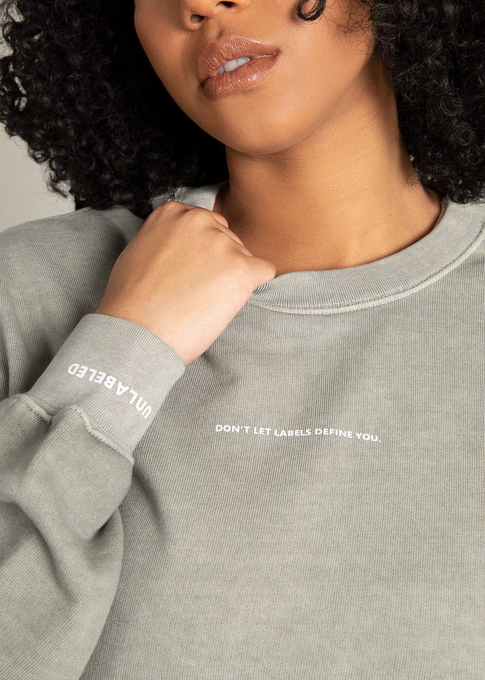 Unlabeled French Terry Pigment Wash Sweatshirt Crew Cotton Blend Mauve Unisex M - Thumbnail 6