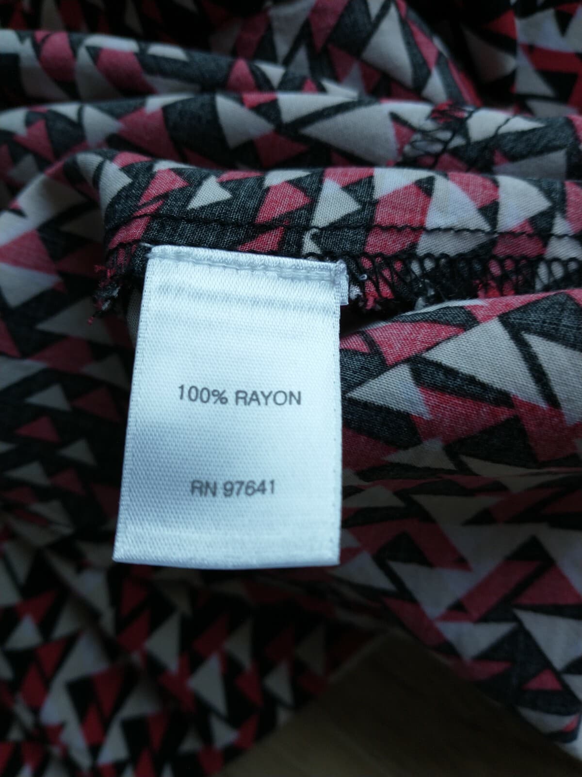 J.JILL Rayon Tunic Shirt Dress Button-Down Short Sleeve Pocket Geo-Print Sz.4 - Thumbnail 8