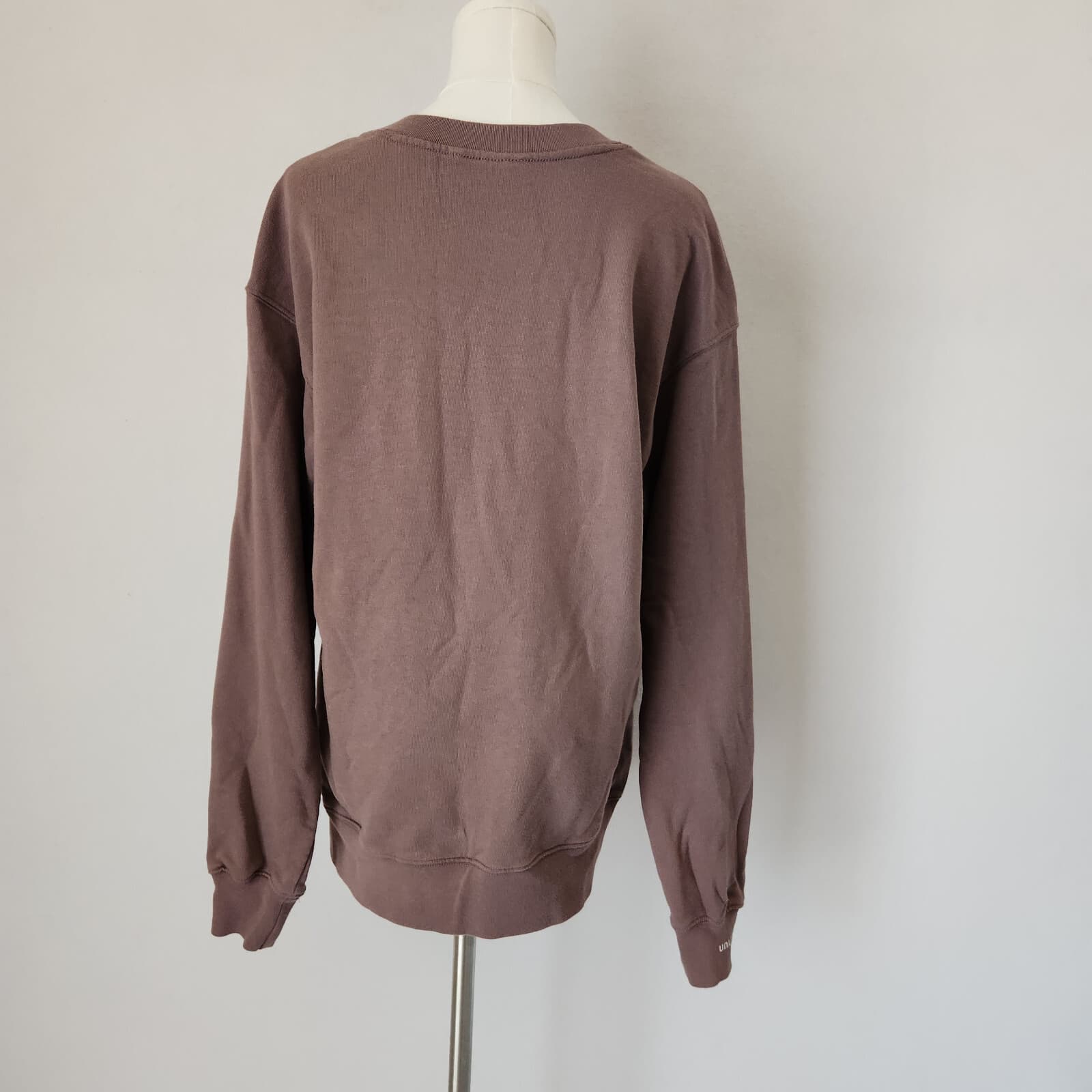 Unlabeled French Terry Pigment Wash Sweatshirt Crew Cotton Blend Mauve Unisex M - Thumbnail 5