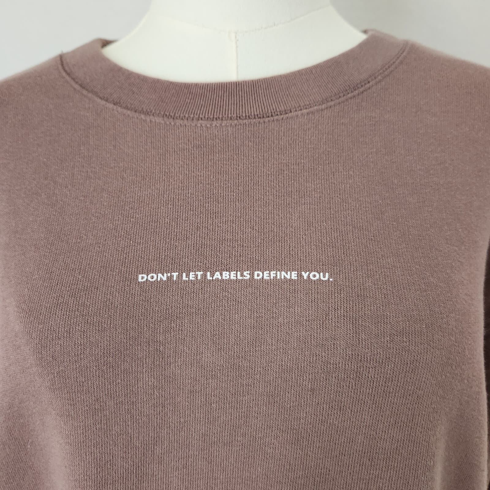 Unlabeled French Terry Pigment Wash Sweatshirt Crew Cotton Blend Mauve Unisex M - Thumbnail 4