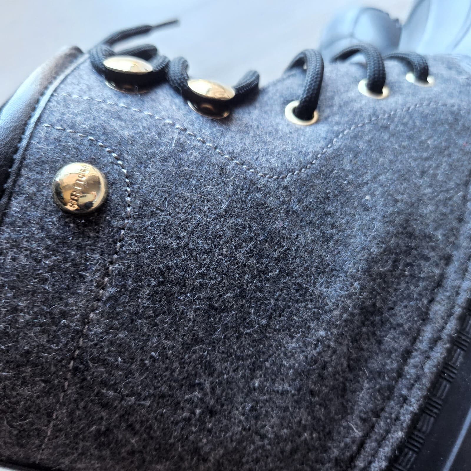 Tommy Hilfiger Roan Lace-Up Duck Boots Side-Zip Leather Rubber Lined Black W-10M - Thumbnail 10
