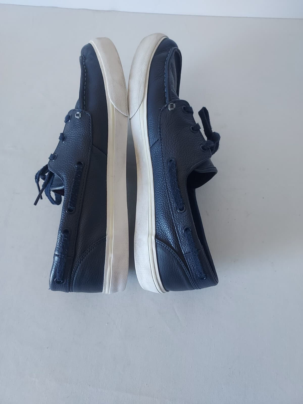 Lacoste Sport Keel Sep 2 Leather Boat Shoes Lace Ortholite Blue-White Men US11.5 - Thumbnail 4