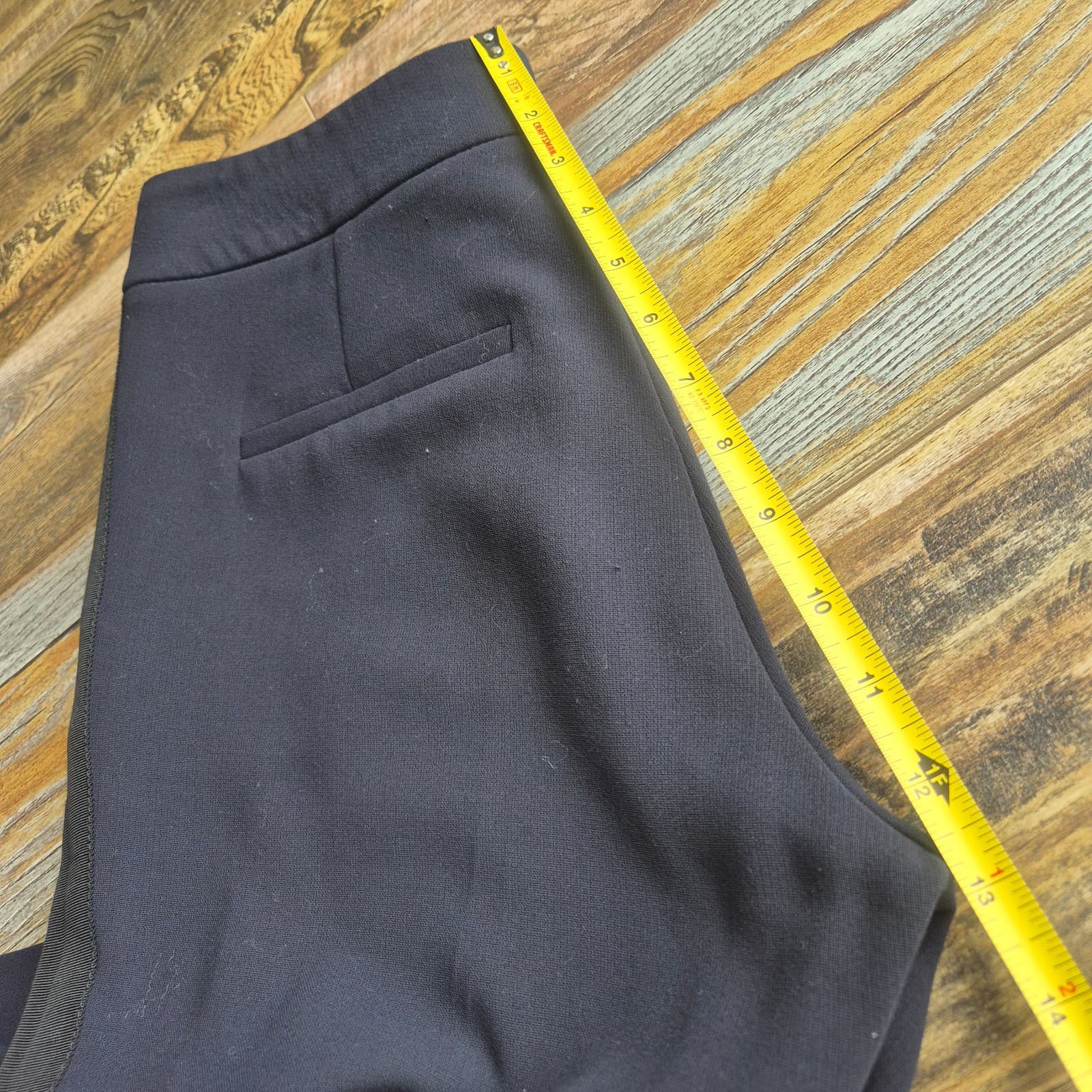 Veronica Beard Side-Strip Cropped Dress Pants Slim Straight Pocket Navy Womens 6 - Thumbnail 11