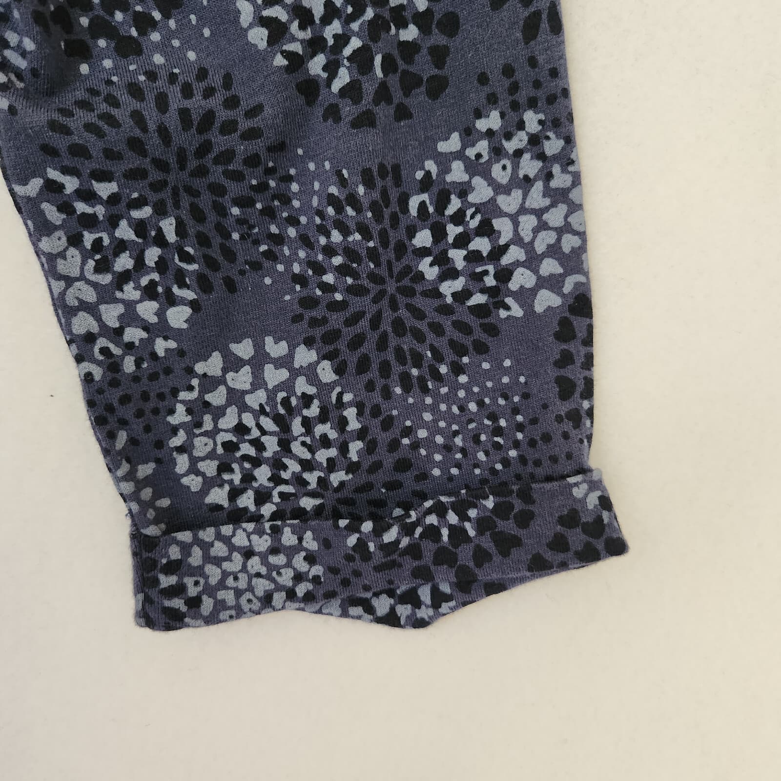 WoolOvers Mini Tunic Dress Pocket 3/4 Sleeve Geo-Printed Cotton Modal Blue Sz.M - Thumbnail 5