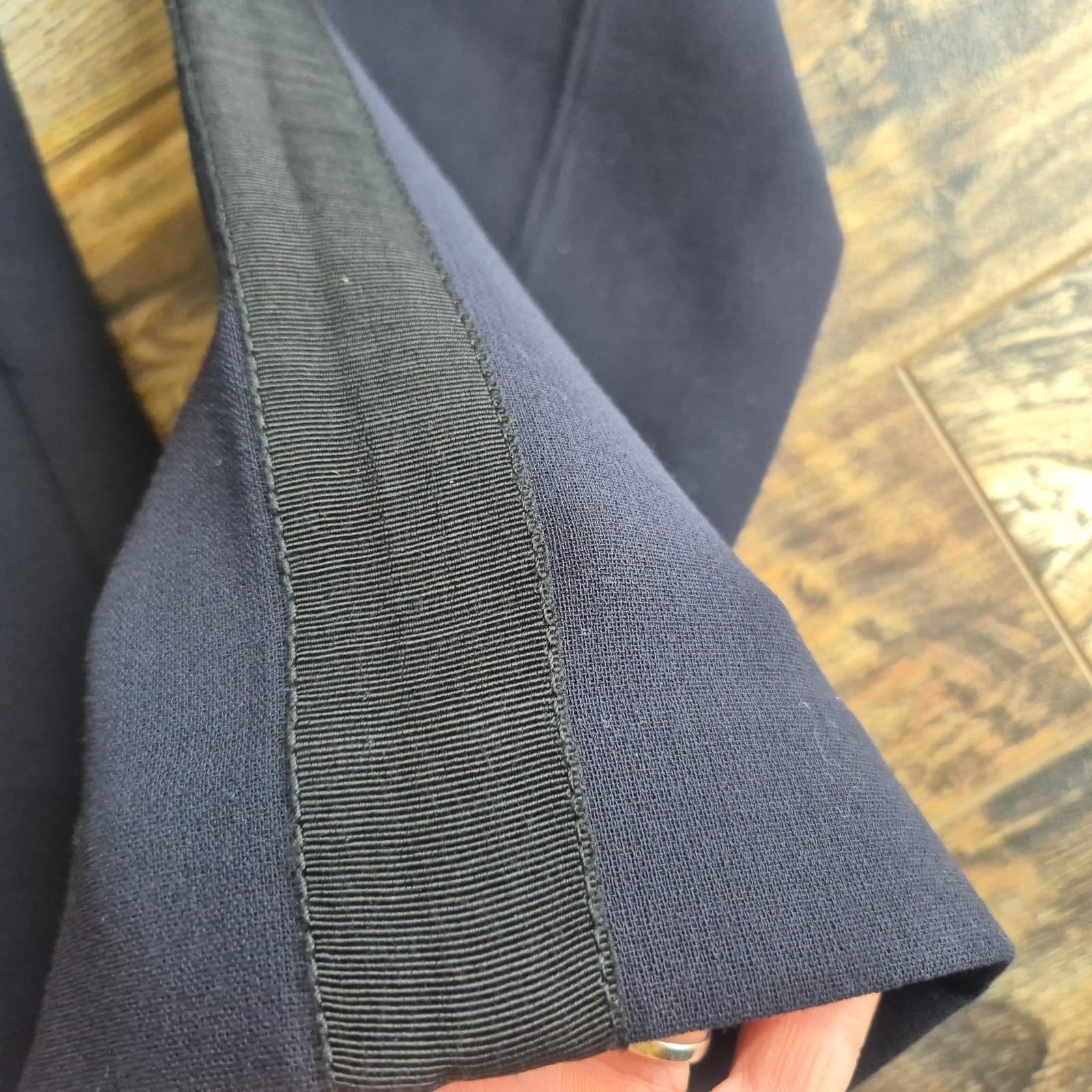 Veronica Beard Side-Strip Cropped Dress Pants Slim Straight Pocket Navy Womens 6 - Thumbnail 4