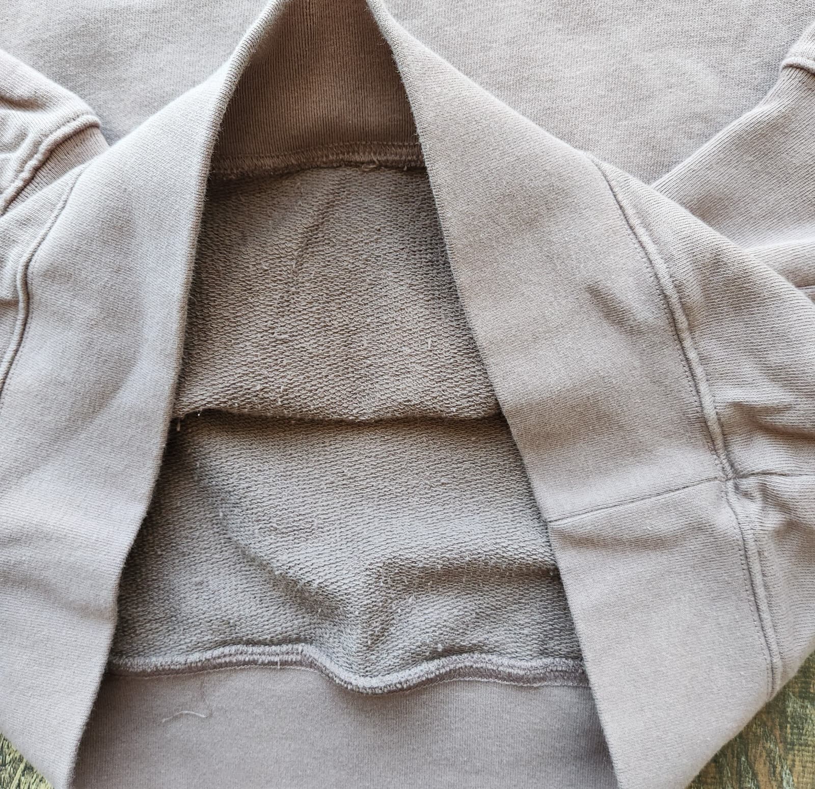 Unlabeled French Terry Pigment Wash Sweatshirt Crew Cotton Blend Mauve Unisex M - Thumbnail 9