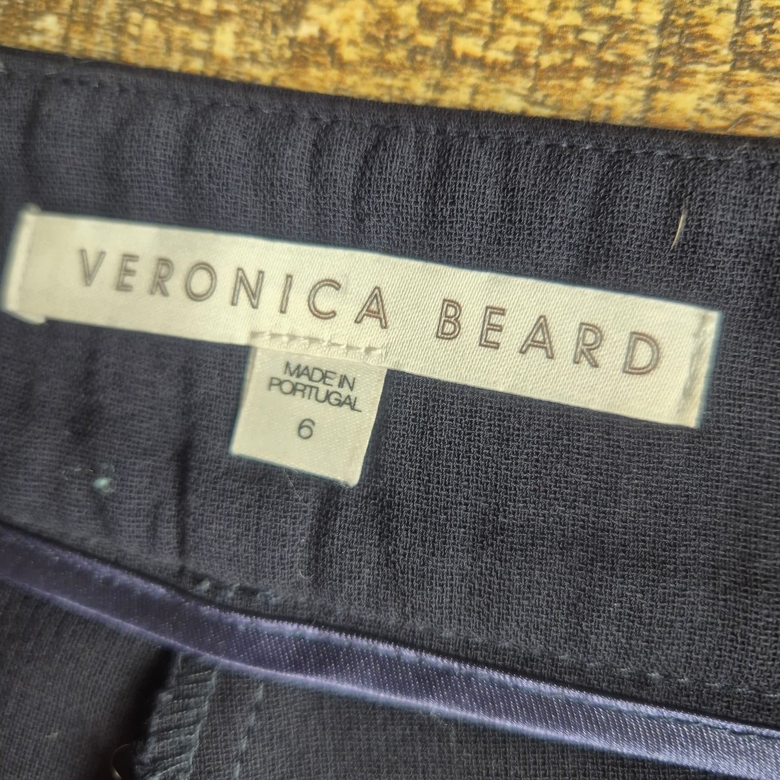 Veronica Beard Side-Strip Cropped Dress Pants Slim Straight Pocket Navy Womens 6 - Thumbnail 6