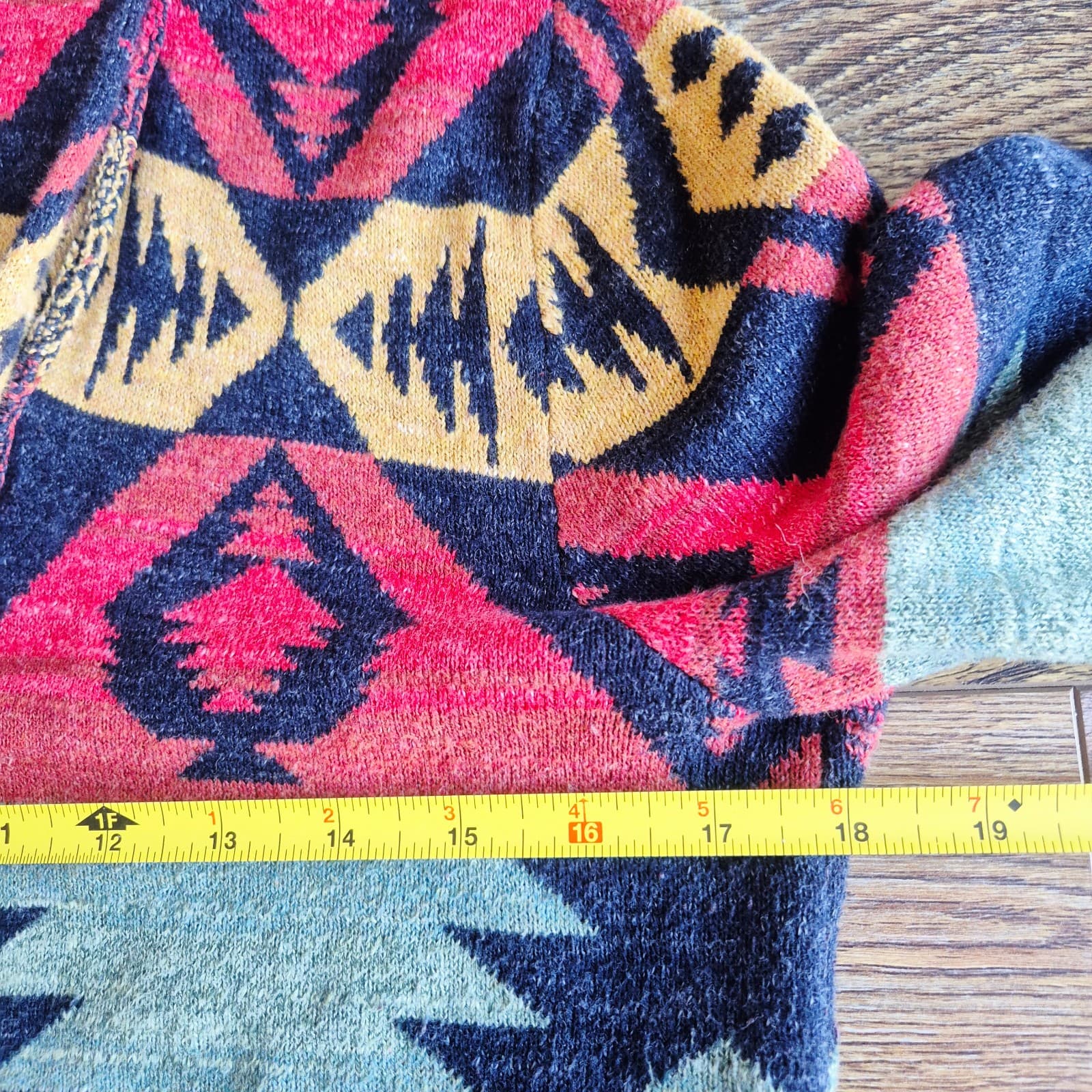 Denim & Supply Ralph Lauren Southwest Aztec Shawl Cardigan Pocket Button Women S - Thumbnail 11