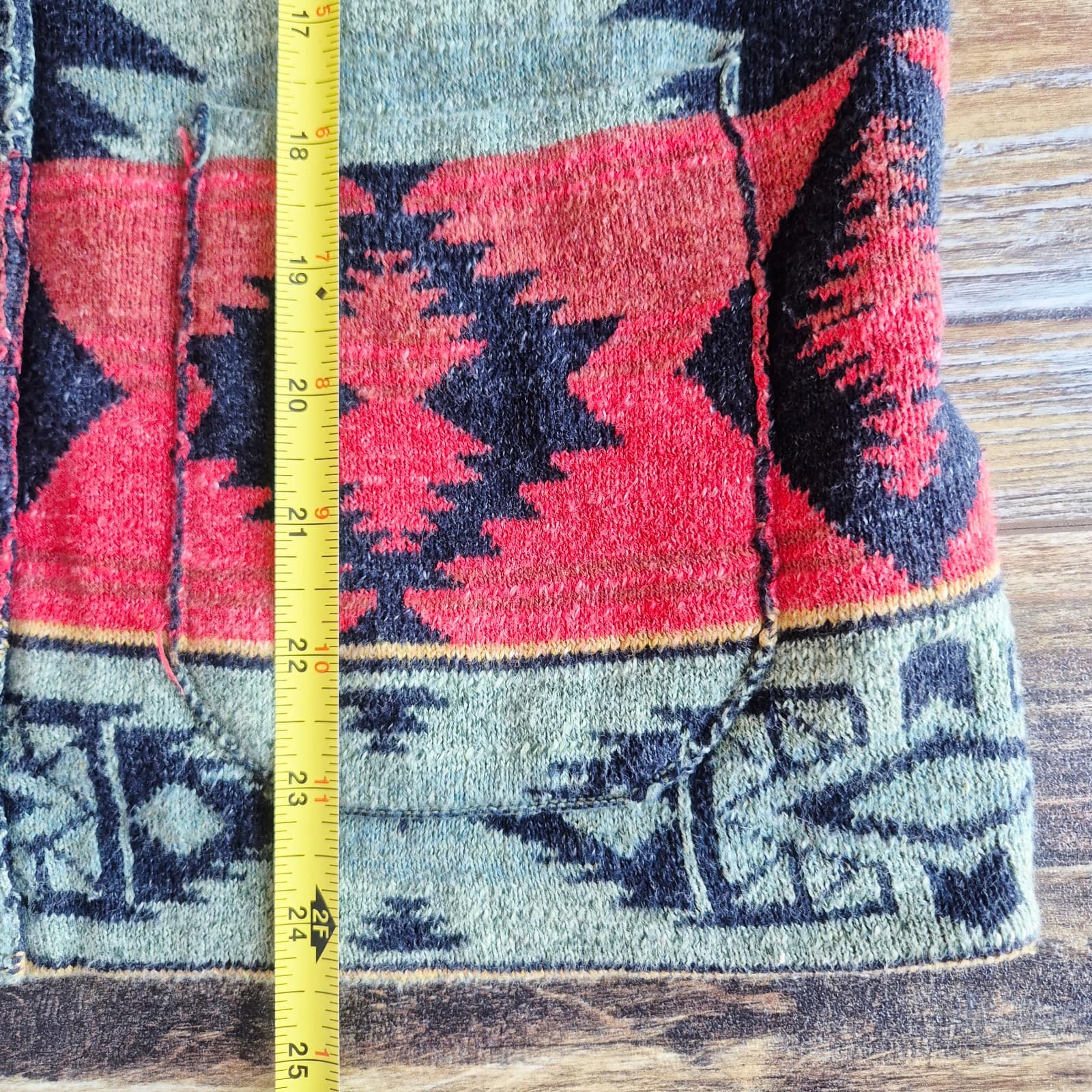 Denim & Supply Ralph Lauren Southwest Aztec Shawl Cardigan Pocket Button Women S - Thumbnail 12