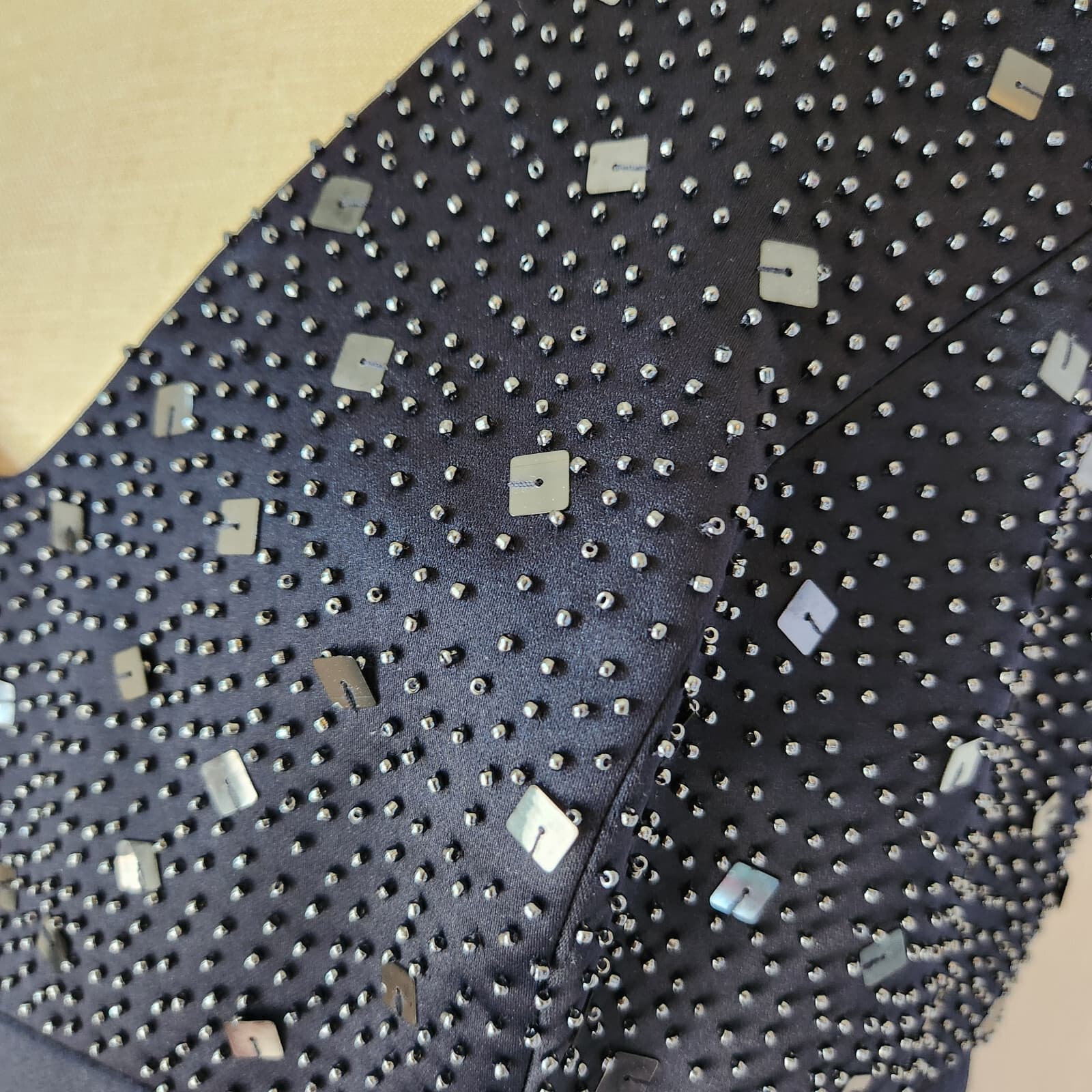 Vintage NWT Talbots Beaded Evening Formal Cocktail Dress Sleeveless Blue Sz.10 - Thumbnail 4