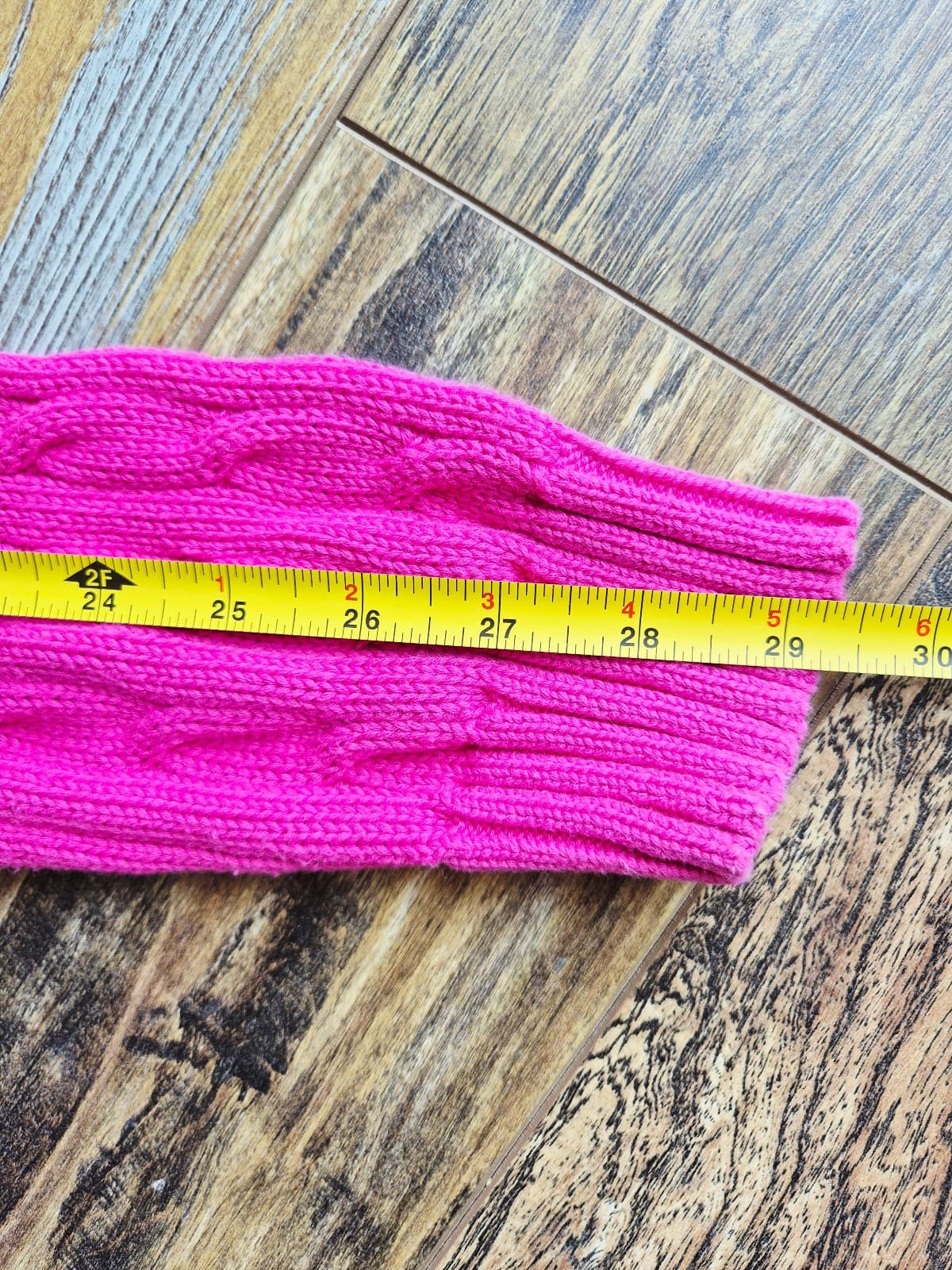 Vintage Y2K Ralph Lauren Pony Cotton Cable Knit Crew-Neck Sweater Pink Womens XL - Thumbnail 9
