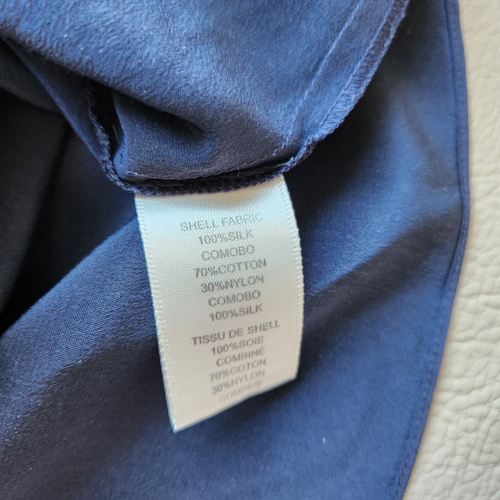 Rebecca Taylor $295 Sarah Lace Silk Tunic Blouse Long Sleeve Navy Blue Bust 42" - Thumbnail 14