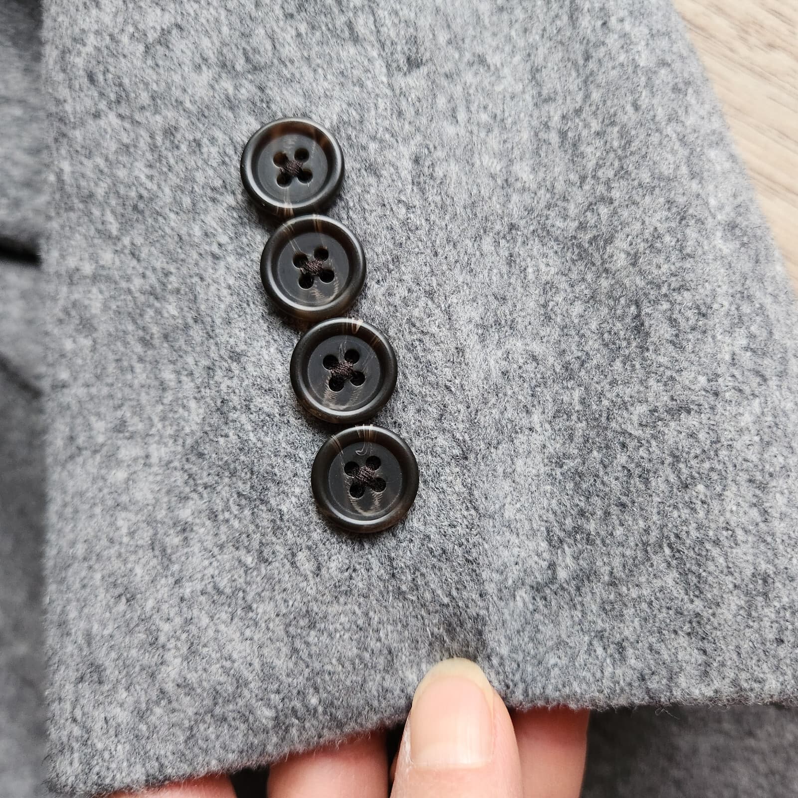 Lauren Ralph Lauren 100% Camel Hair Sport Coat Blazer 2-Button Grey Men's 42R - Thumbnail 4