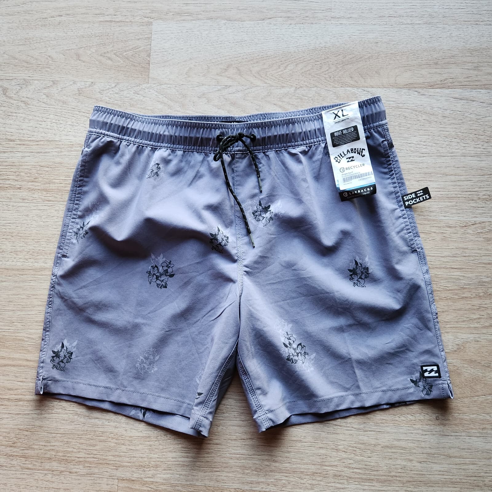 NWT Billabong Sundays Layback 17" Boardshorts Pocket Dusty Grape Men's XL $70 - Thumbnail 2