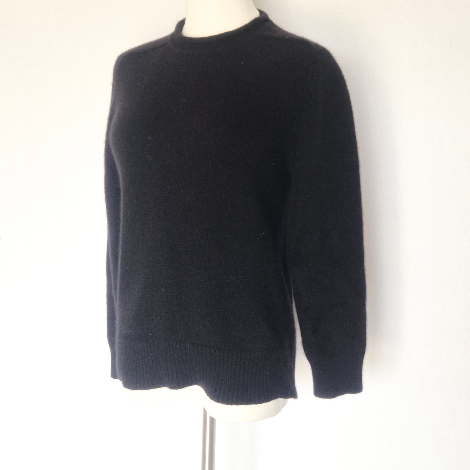 Vintage Y2K Lauren Ralph Lauren Merino Angora Cashmere Roll Neck Sweater Black M - Thumbnail 7