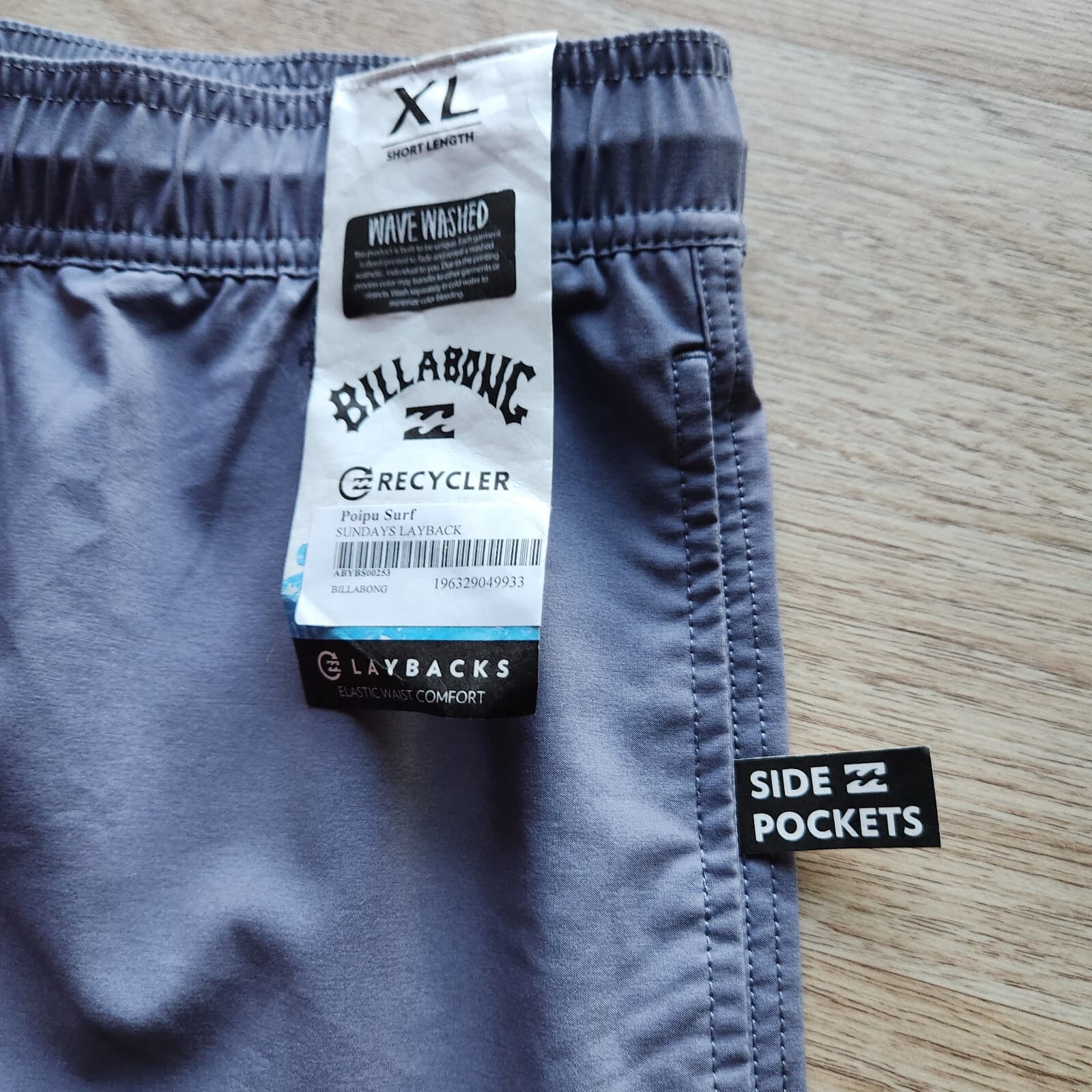 NWT Billabong Sundays Layback 17" Boardshorts Pocket Dusty Grape Men's XL $70 - Thumbnail 6