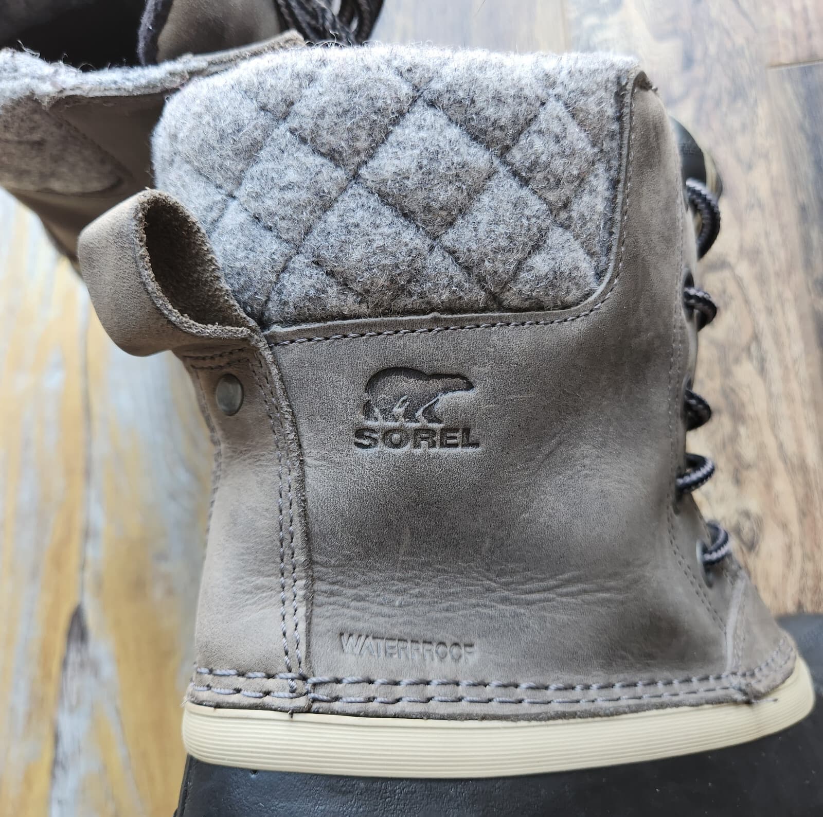 Sorel Slimpack II Lace Winter Boots Mid Calf Waterproof Leather Quarry Women US9 - Thumbnail 12
