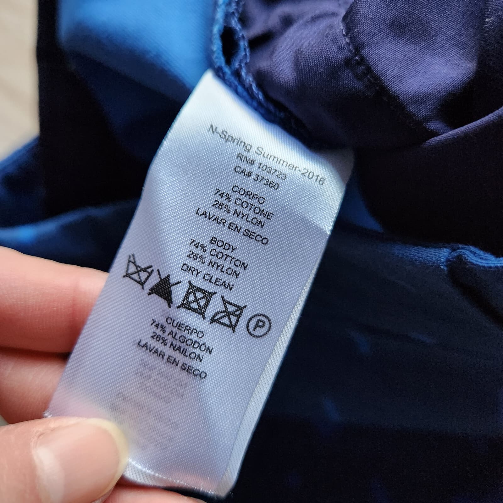 A|X Armani Exchange 3" Shorts Pocket Zip Cotton Blend Square-Printed Blue Sz.8 - Thumbnail 6