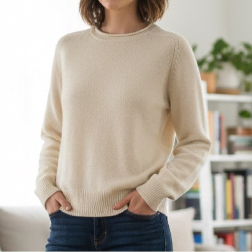 Vintage Y2K Lauren Ralph Lauren Merino Angora Cashmere Roll Neck Sweater Black M - Thumbnail 5