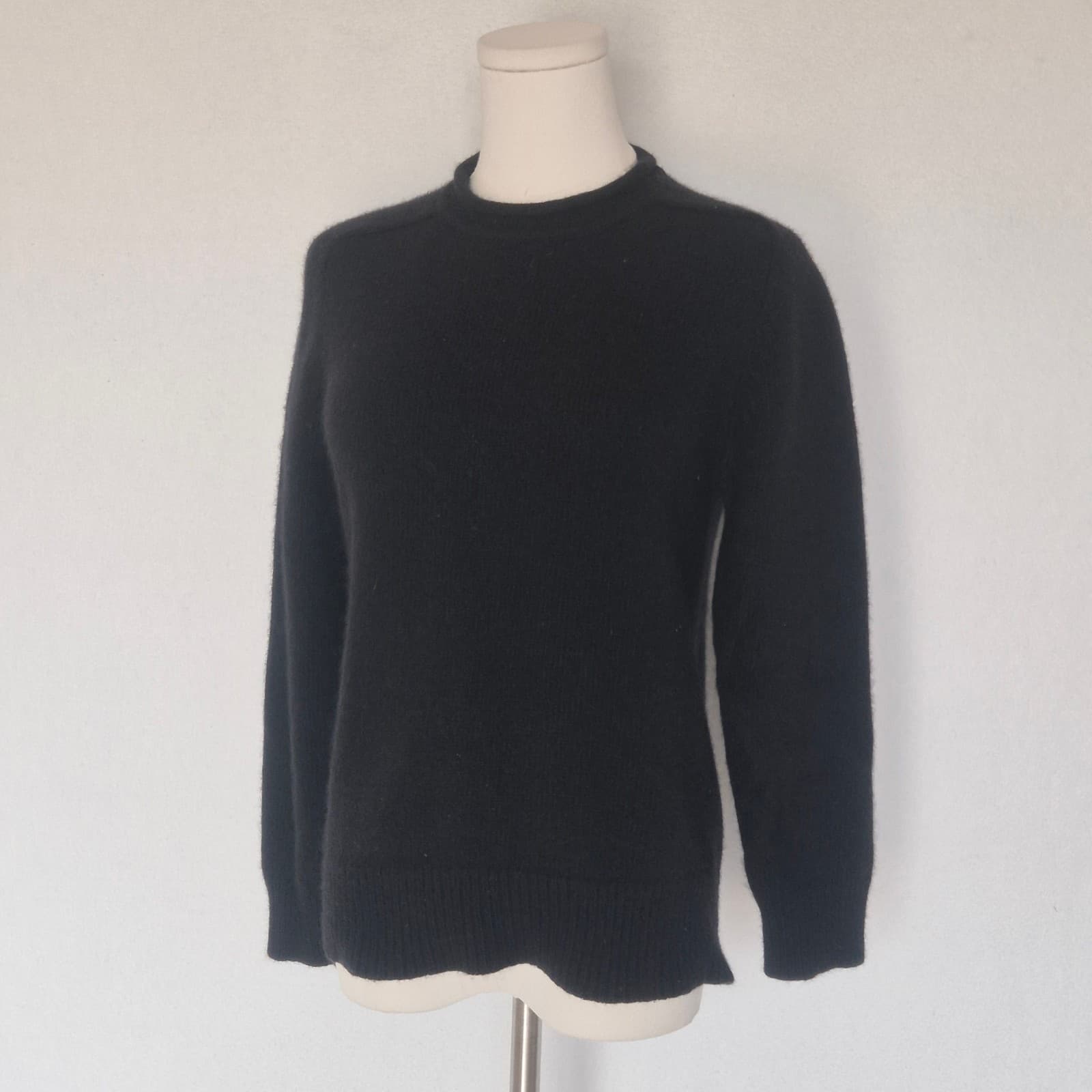 Vintage Y2K Lauren Ralph Lauren Merino Angora Cashmere Roll Neck Sweater Black M - Thumbnail 4