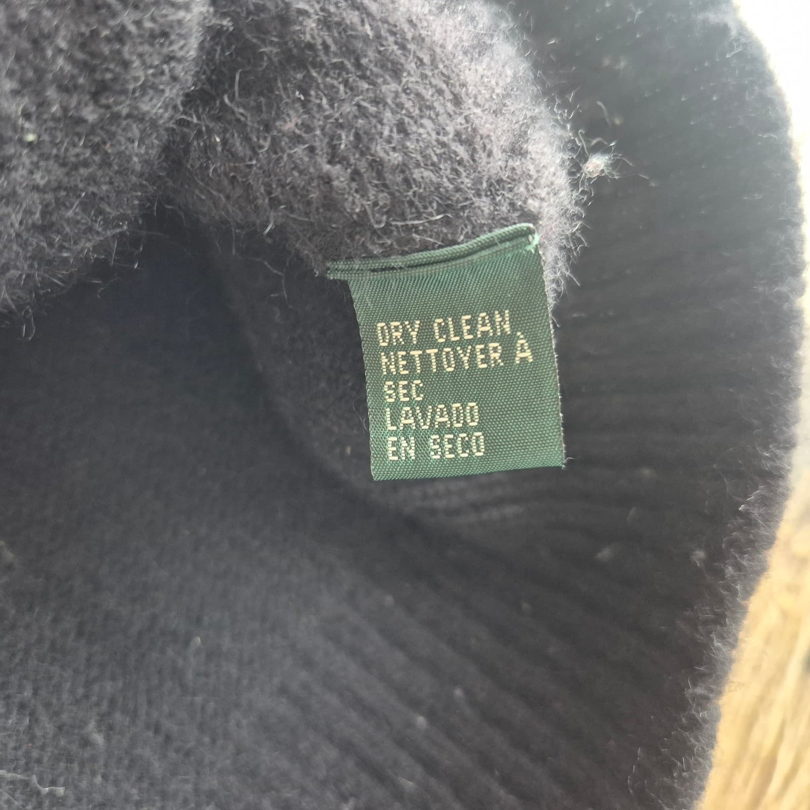 Vintage Y2K Lauren Ralph Lauren Merino Angora Cashmere Roll Neck Sweater Black M - Thumbnail 11