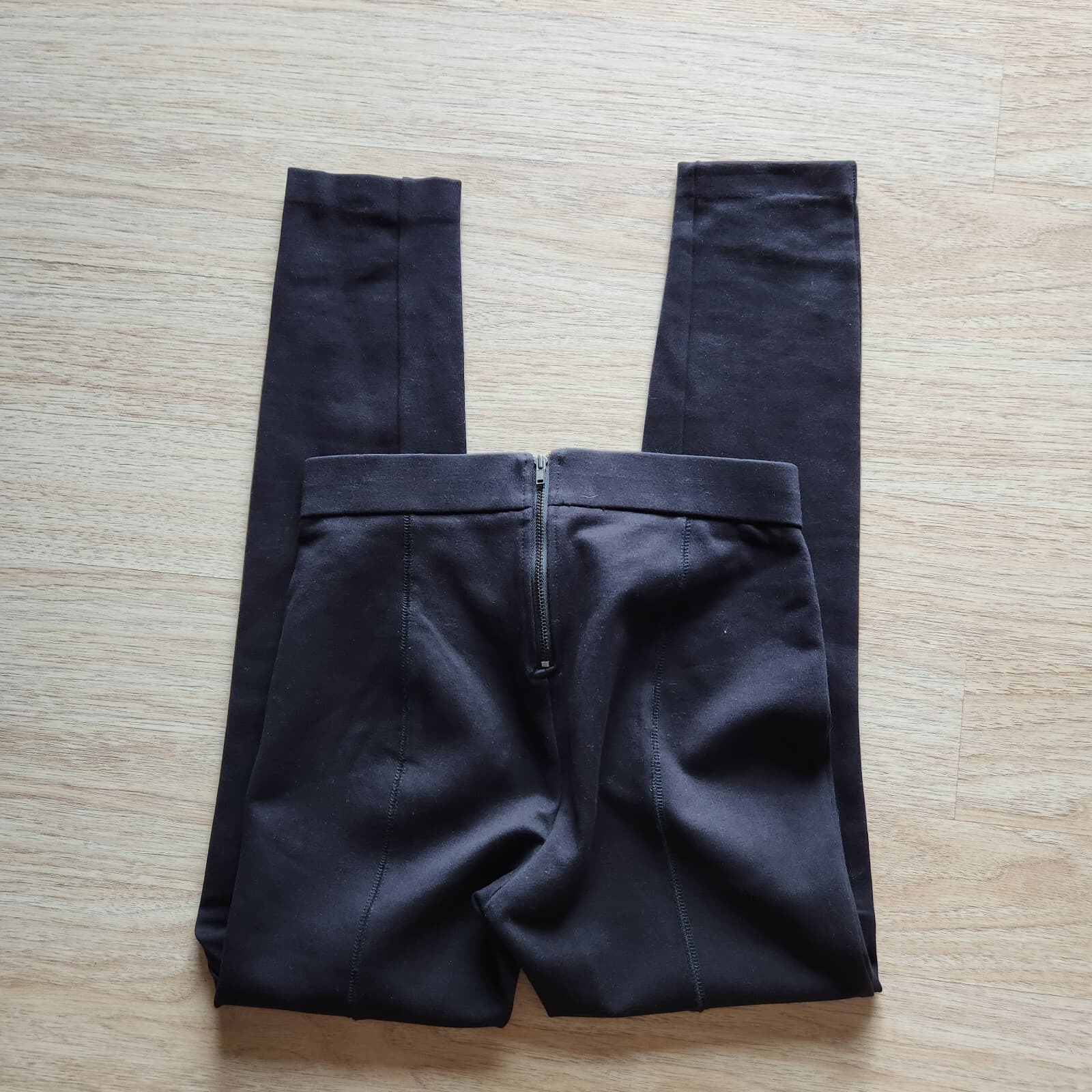 EUC J.Crew Pixie Skinny Stretch Ponte Ankle Pants High Rise Zip Black Women XS - Thumbnail 7
