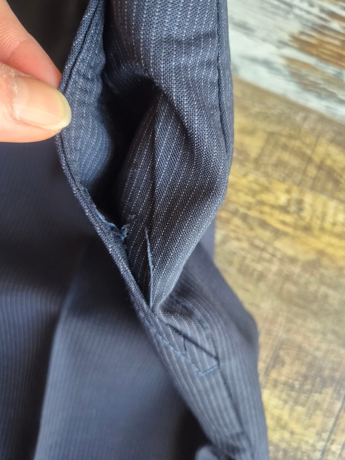 J.Crew Wool Blend Pin-Stripe Straight Leg Dress Pants Pocket Dark Blue Women's 4 - Thumbnail 10