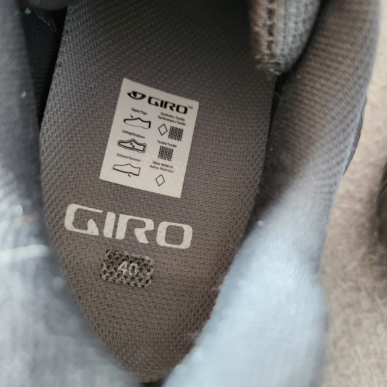 NWoB Giro Petra Cycling Walking-Hiking Shoes Comfort Lace Grey Green Women EU40 - Thumbnail 10