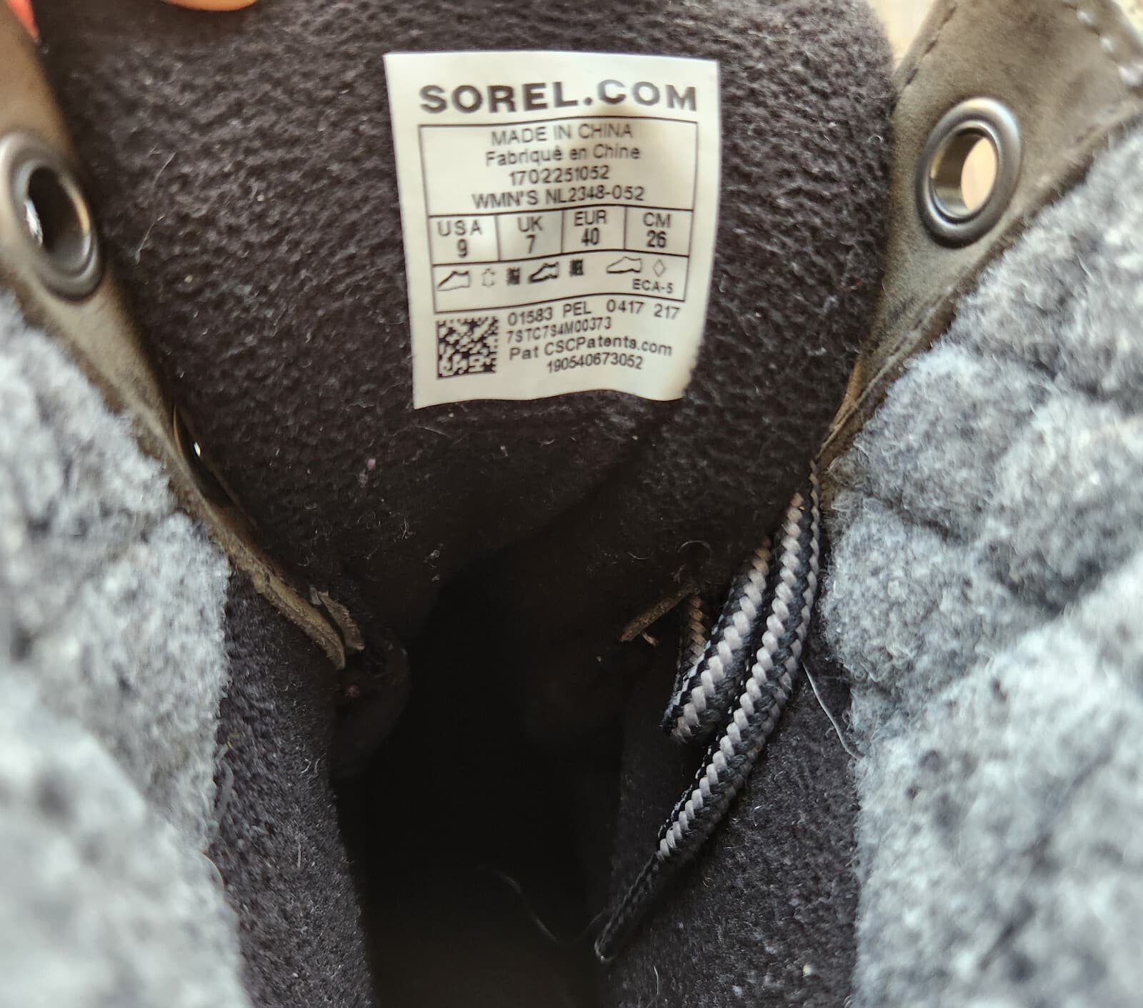 Sorel Slimpack II Lace Winter Boots Mid Calf Waterproof Leather Quarry Women US9 - Thumbnail 13