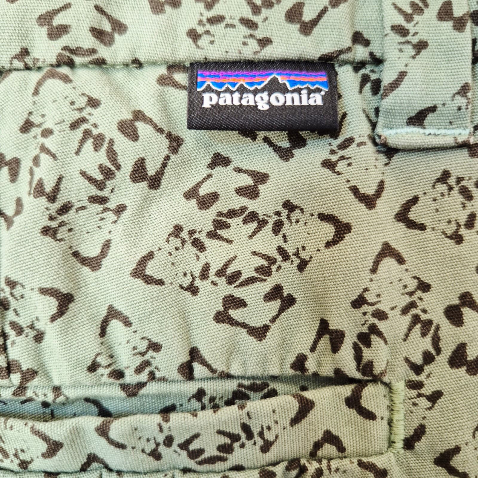 Patagonia Stretch All Wear Capris Pant Green Geo-Print Organic Cotton Blend Sz.6 - Thumbnail 7