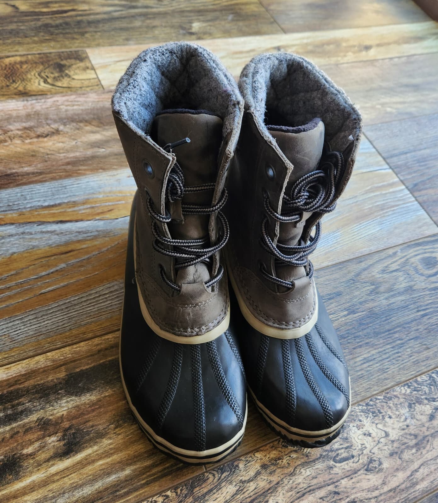 Sorel Slimpack II Lace Winter Boots Mid Calf Waterproof Leather Quarry Women US9 - Thumbnail 6