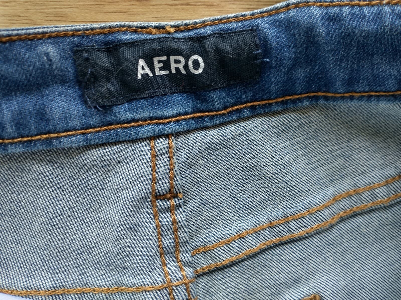 Aeropostale Aero Denim Overalls Distressed Skinny Button Down Blue Women Sz.6 - Thumbnail 10