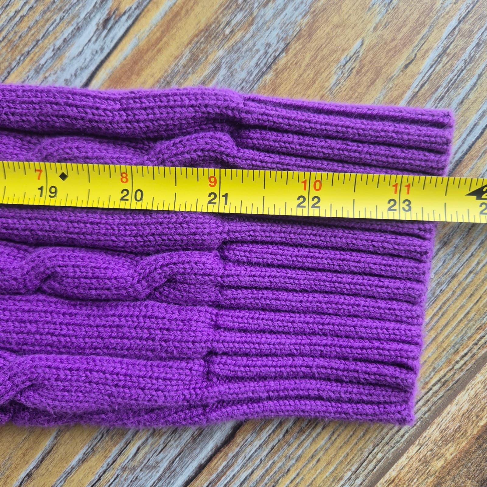 Polo Ralph Lauren Pony 100% Cotton Cable Knit V-Neck Sweater Purple Women's XXL - Thumbnail 13