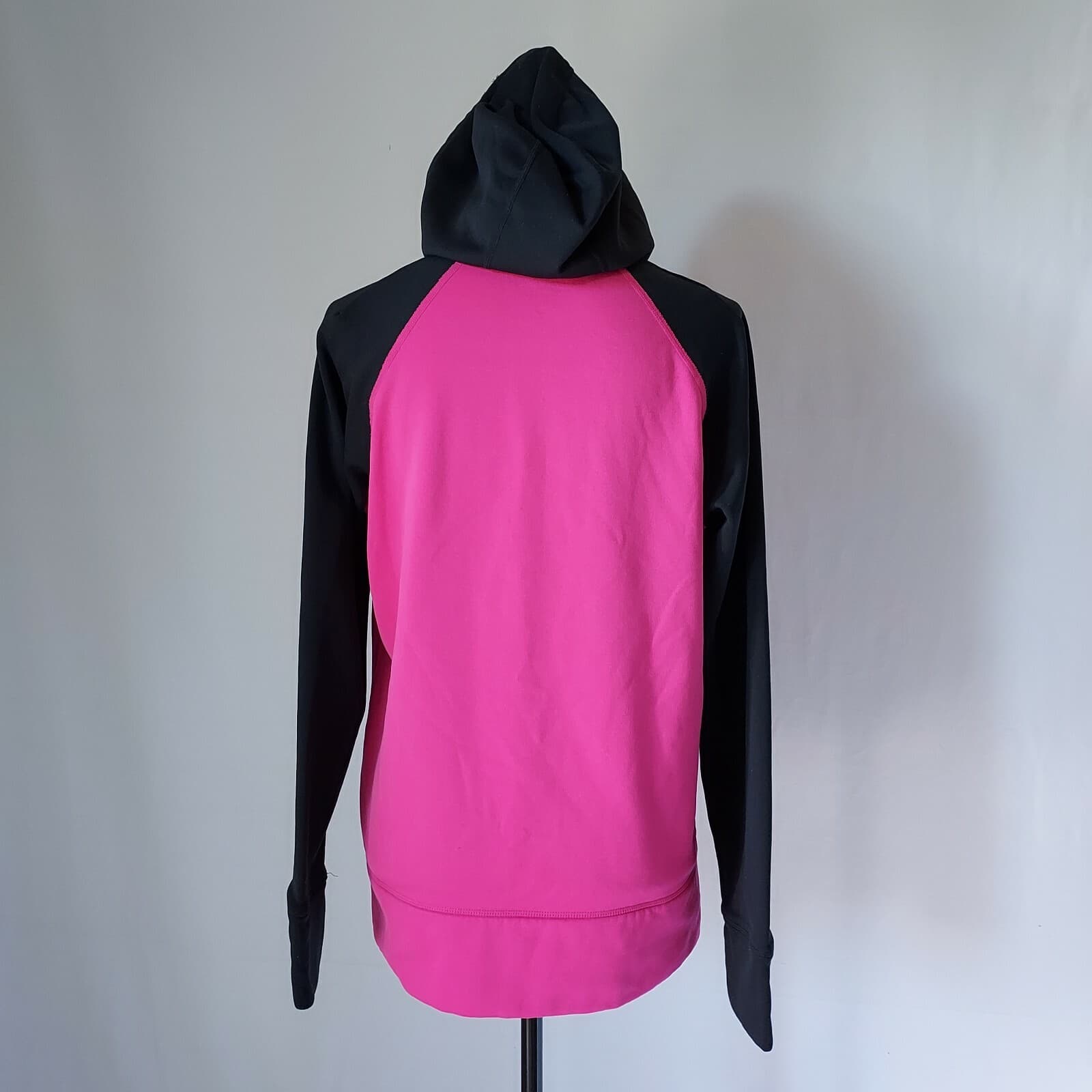Nike Therma-Fit Fleece Lined Hooded Sweatshirt Graphic Pink-Black Women Sz.L - Thumbnail 5