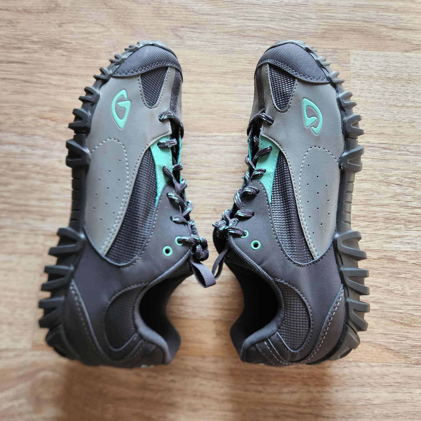 NWoB Giro Petra Cycling Walking-Hiking Shoes Comfort Lace Grey Green Women EU40 - Thumbnail 5