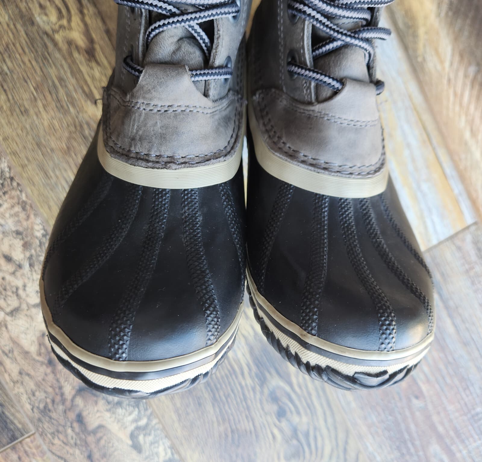Sorel Slimpack II Lace Winter Boots Mid Calf Waterproof Leather Quarry Women US9 - Thumbnail 9