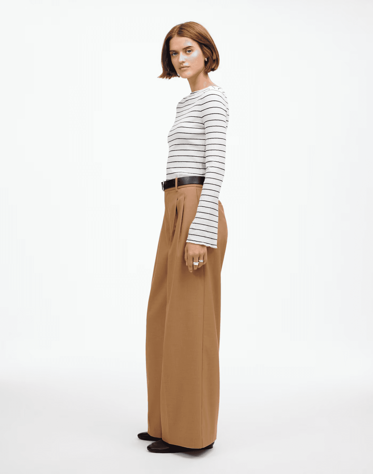 NWoT Madewell The Harlow Superwide-Leg Front Pleat Trouser Pocket Zip Beige Sz.4 - Thumbnail 6