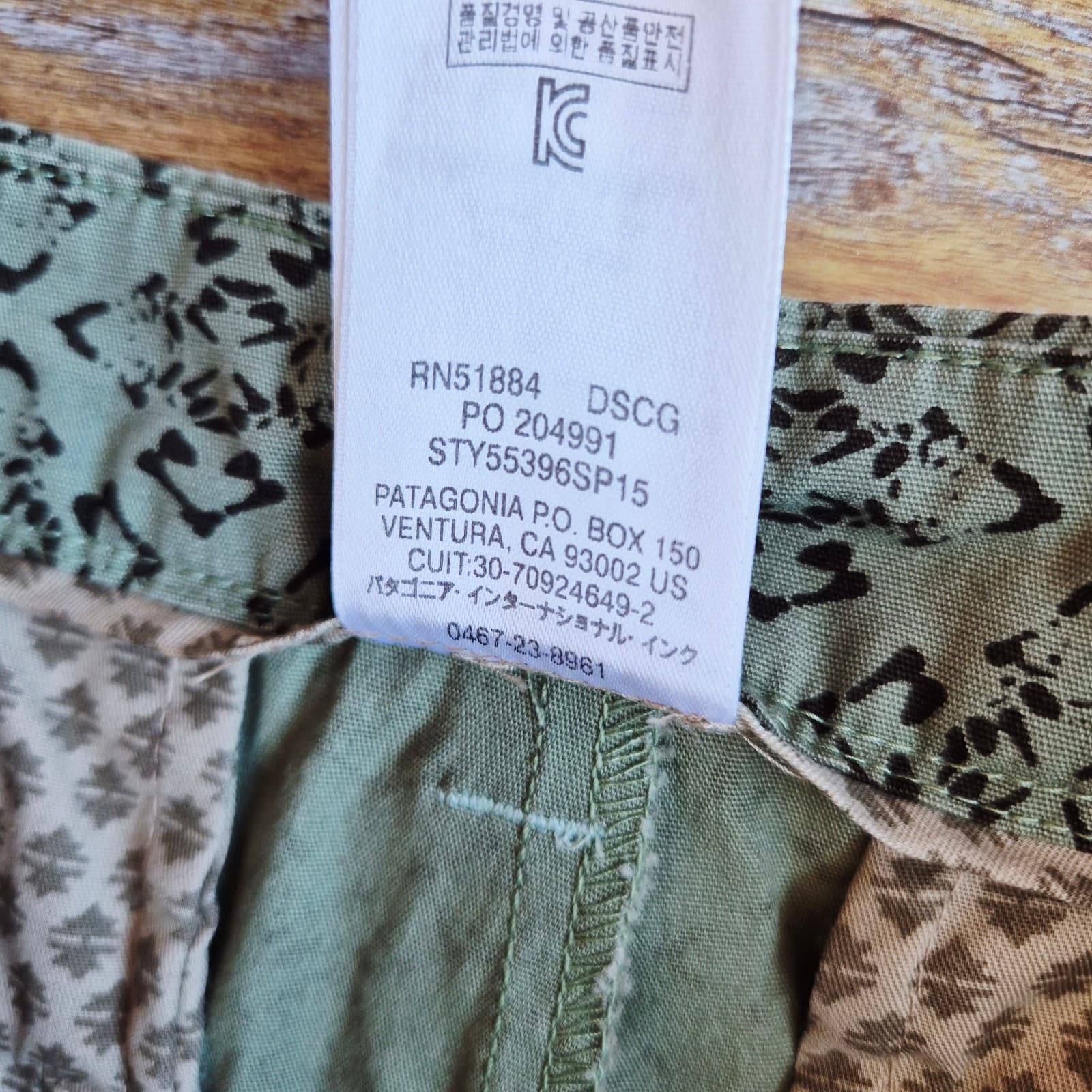 Patagonia Stretch All Wear Capris Pant Green Geo-Print Organic Cotton Blend Sz.6 - Thumbnail 10