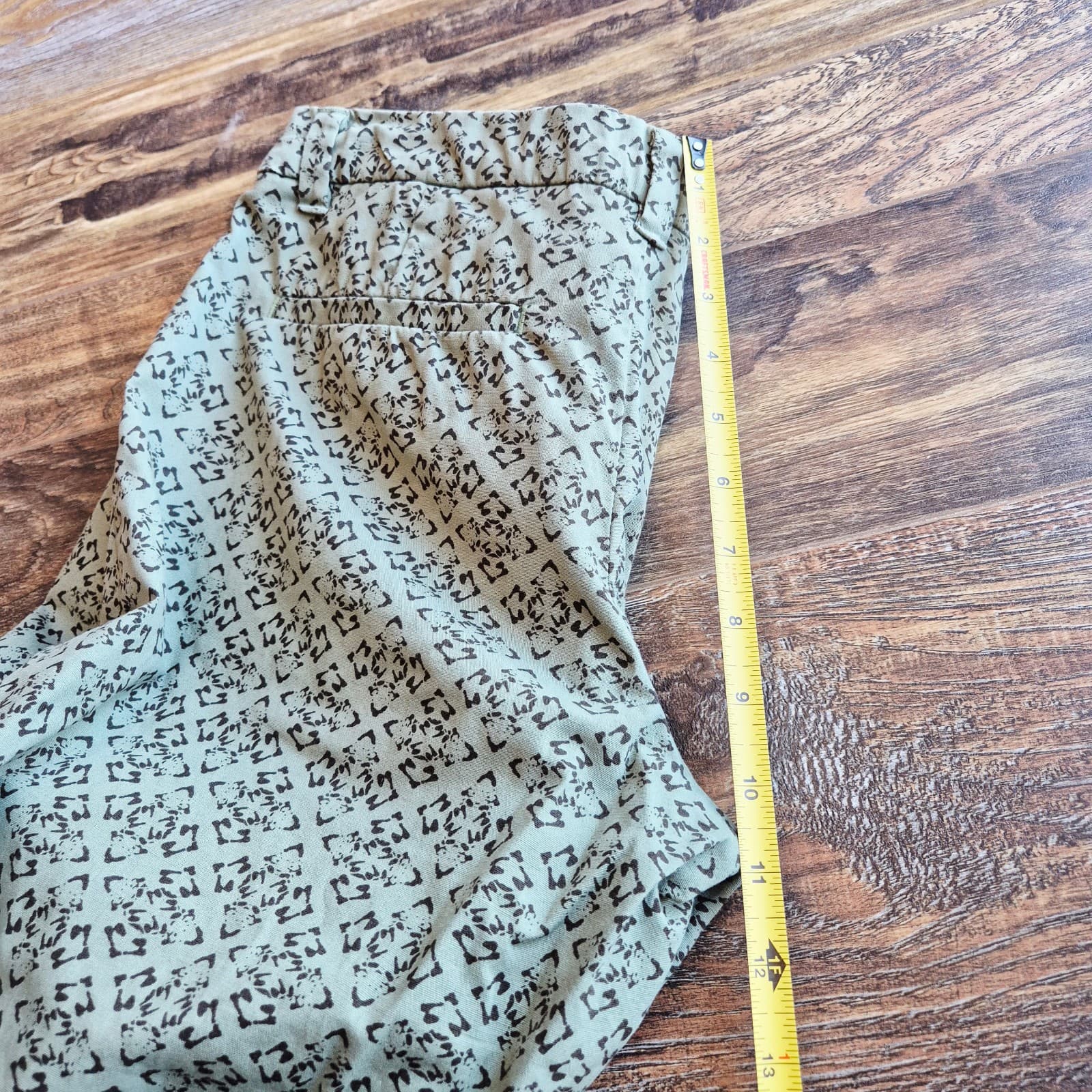Patagonia Stretch All Wear Capris Pant Green Geo-Print Organic Cotton Blend Sz.6 - Thumbnail 13