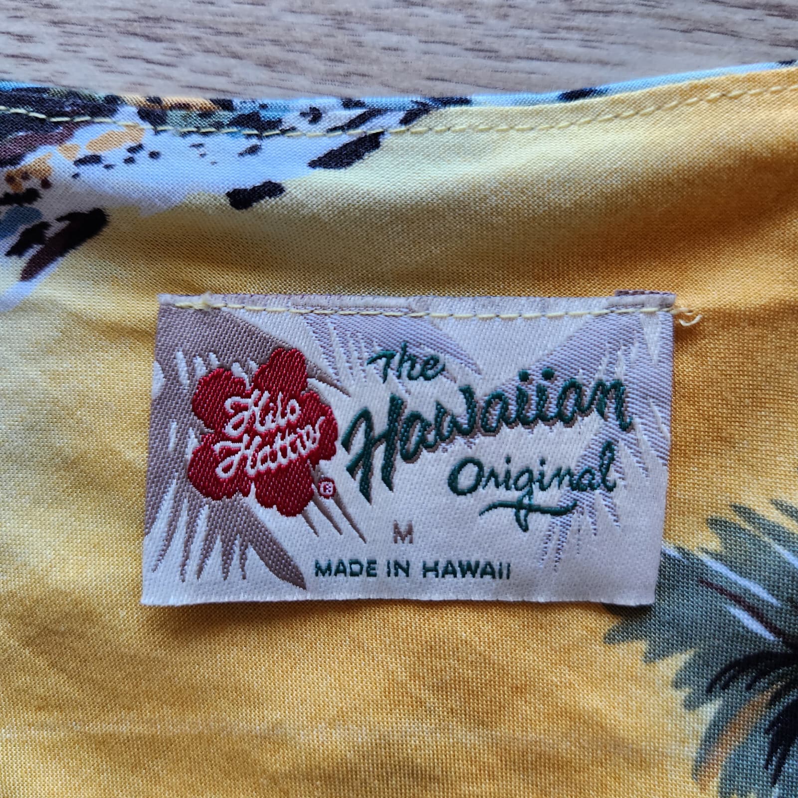 Vintage Hilo Hattie Hawaii Beach Palm-Tree Shift Dress Sleeveless Yellow Sz.M - Thumbnail 5