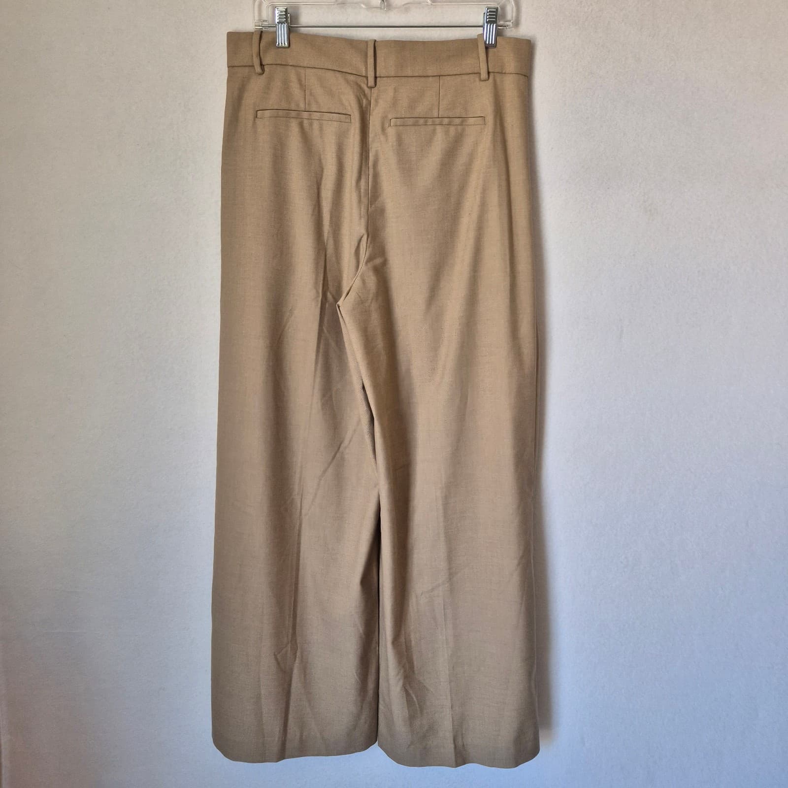 NWoT Madewell The Harlow Superwide-Leg Front Pleat Trouser Pocket Zip Beige Sz.4 - Thumbnail 7