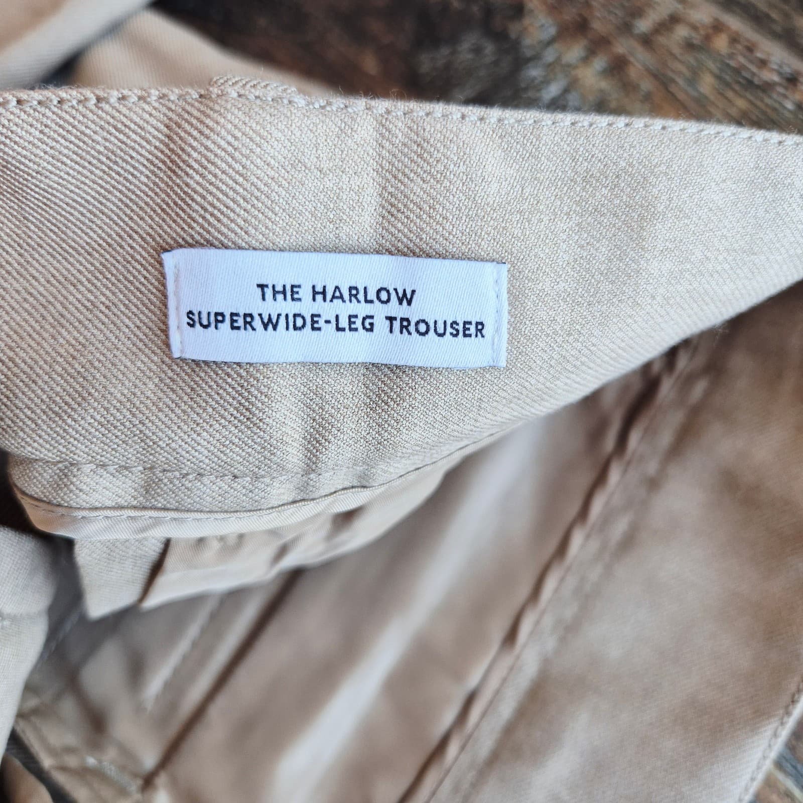NWoT Madewell The Harlow Superwide-Leg Front Pleat Trouser Pocket Zip Beige Sz.4 - Thumbnail 9