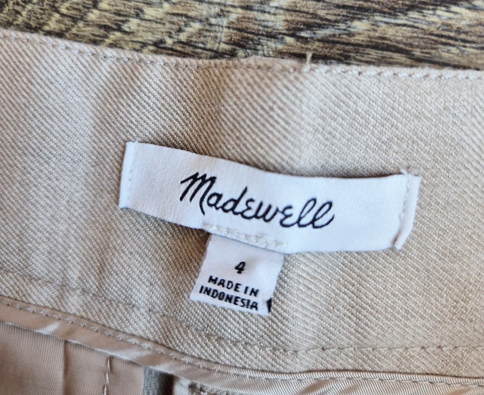 NWoT Madewell The Harlow Superwide-Leg Front Pleat Trouser Pocket Zip Beige Sz.4 - Thumbnail 10