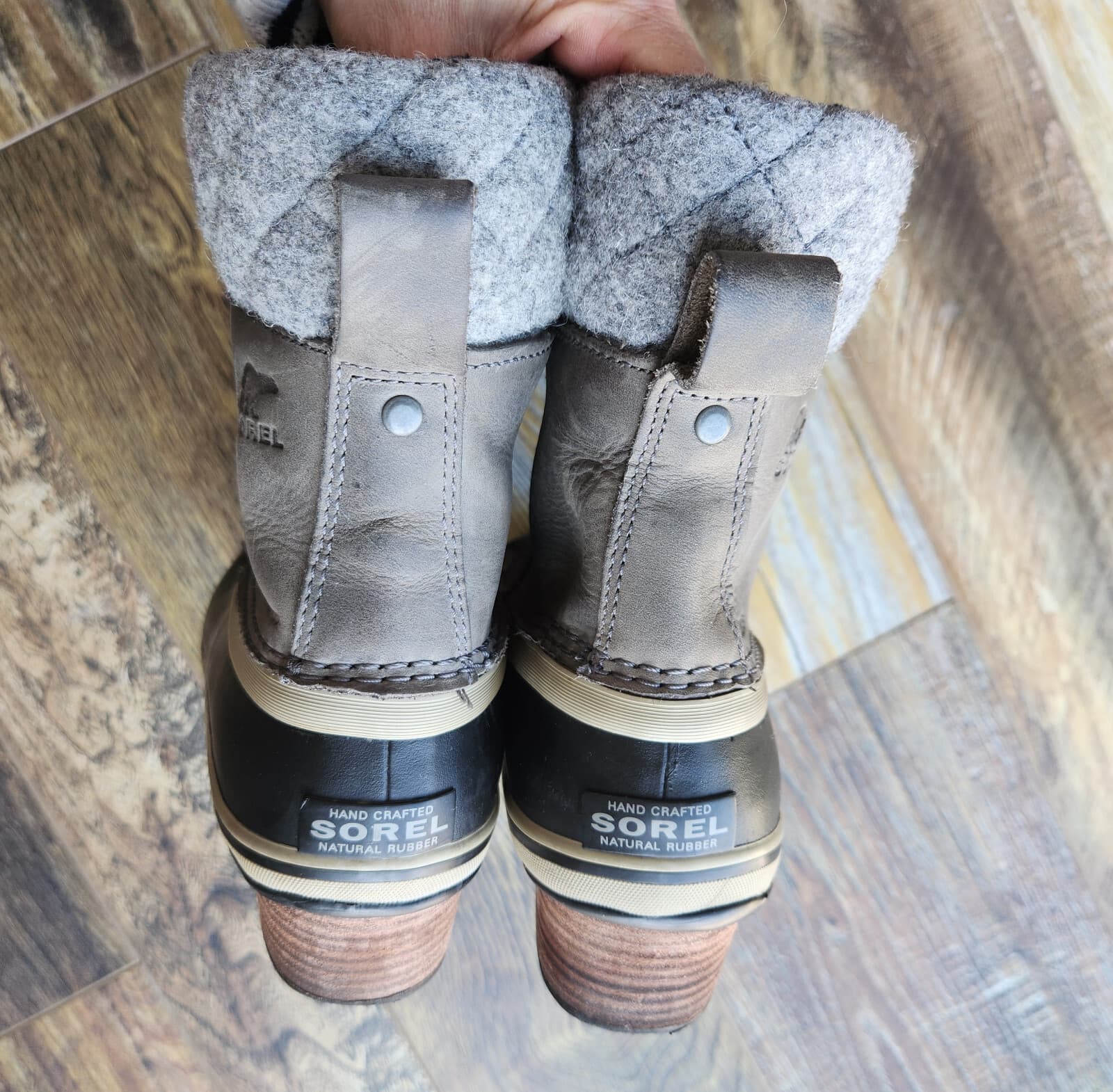 Sorel Slimpack II Lace Winter Boots Mid Calf Waterproof Leather Quarry Women US9 - Thumbnail 10
