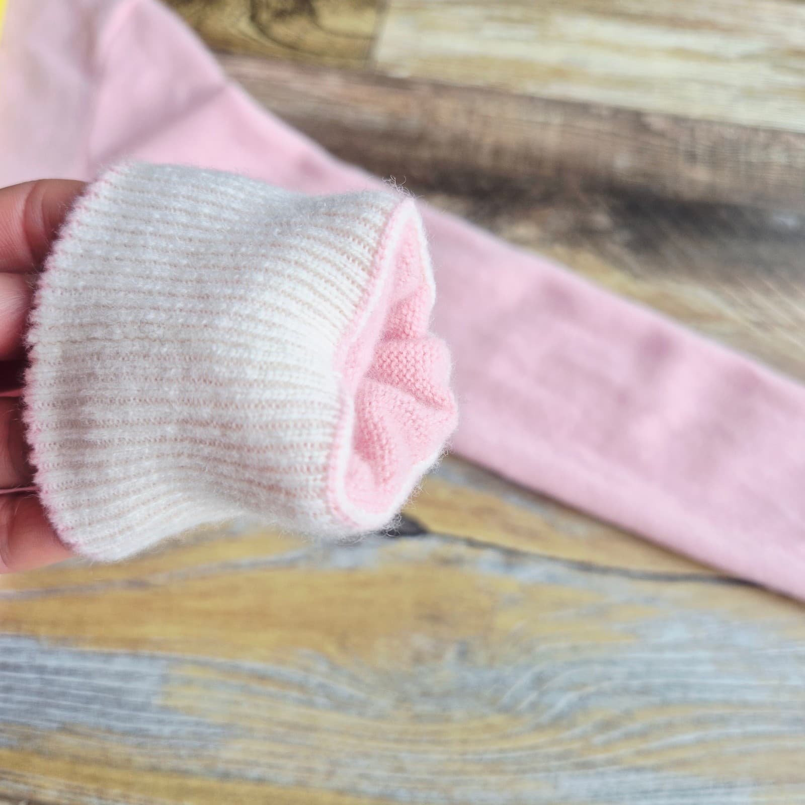 Vintage Ralph Lauren Golf 100% Cashmere Crew Neck Sweater Cuff Hem Pink Womens S - Thumbnail 7