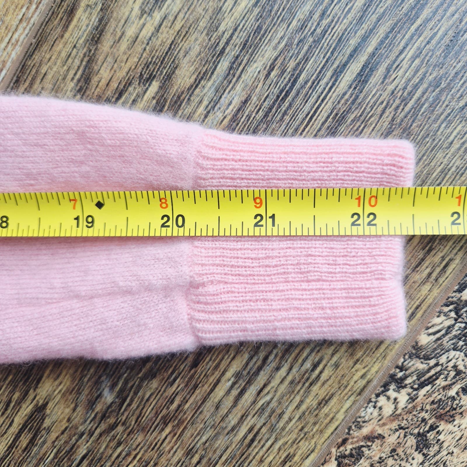 Vintage Ralph Lauren Golf 100% Cashmere Crew Neck Sweater Cuff Hem Pink Womens S - Thumbnail 11