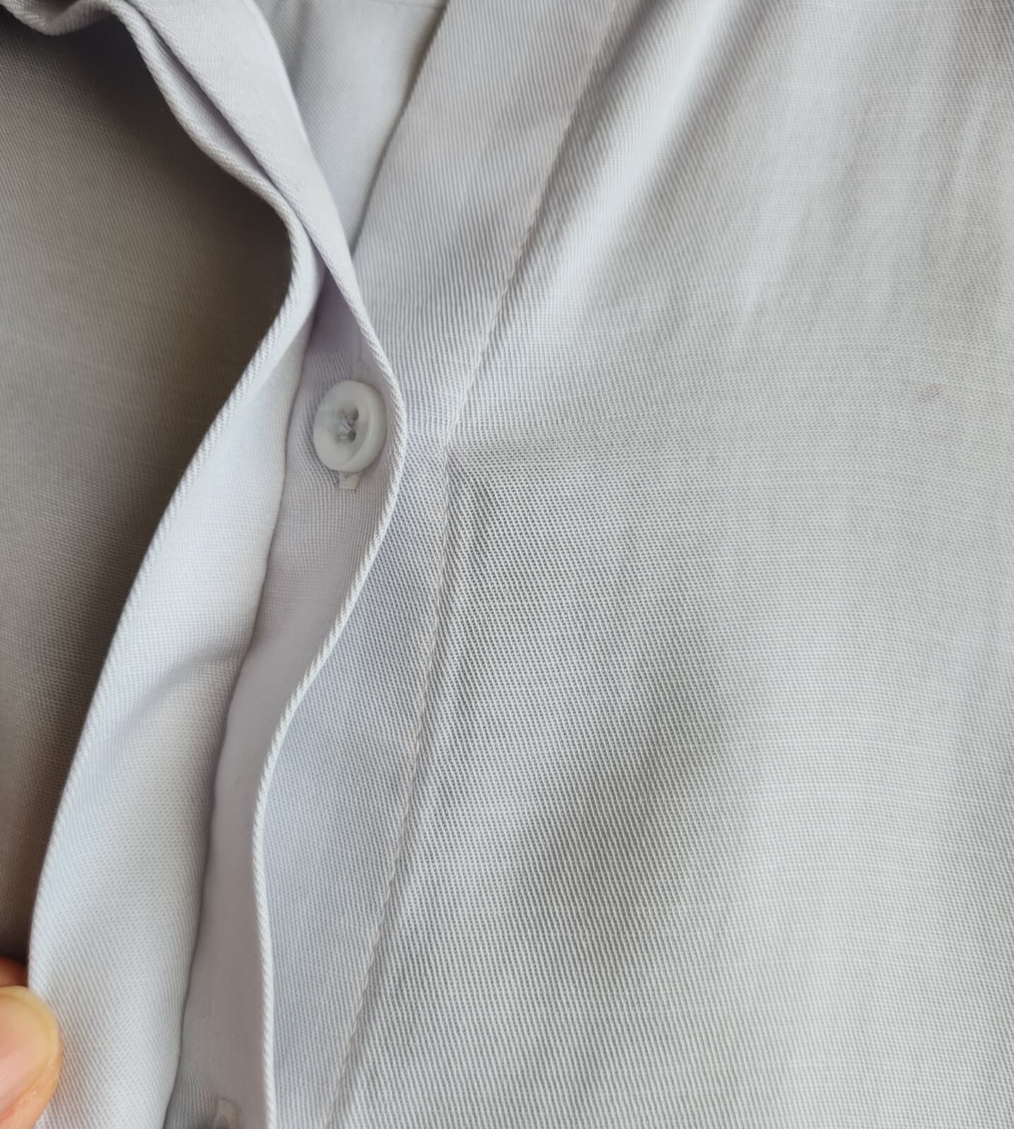 Cloth & Stone Ombre Dip-Dyed Button-Down Shirt Long Sleeve Tencel Grey Blue Sz.M - Thumbnail 7