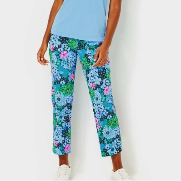 NWT Lilly Pulitzer Alston UPF 50+ Performance Pants Soiree All Day Golf Womens 8 - Thumbnail 4